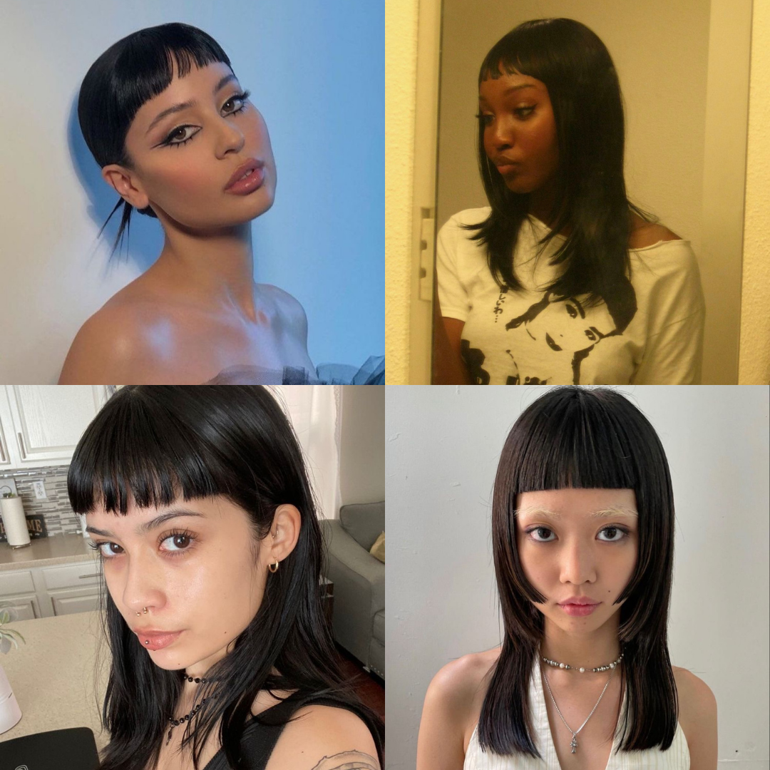 micro bangs with straight hair