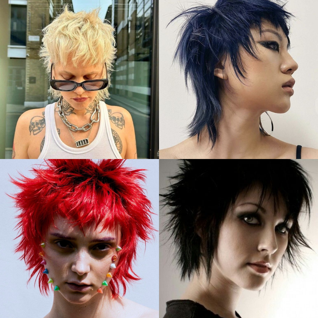 Sculpted, gel-defined haircut with sharp edges